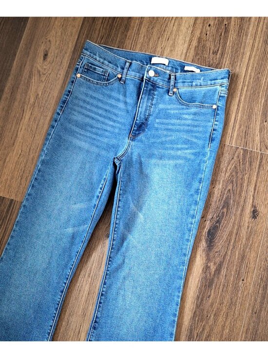 💙 Sofia Vergara Melissa Flare High Rise Denim Jeans Size 10 Flattering Stretch - Picture 4 of 7